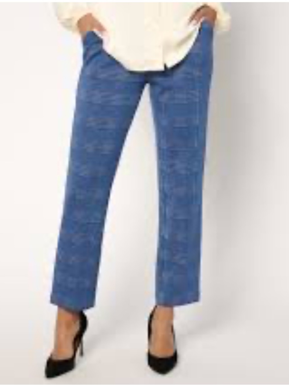 Isaac Mizrahi Plaid Straight Leg Ankle Pant Blue Women’s Size 2X QVC A671276 NWT